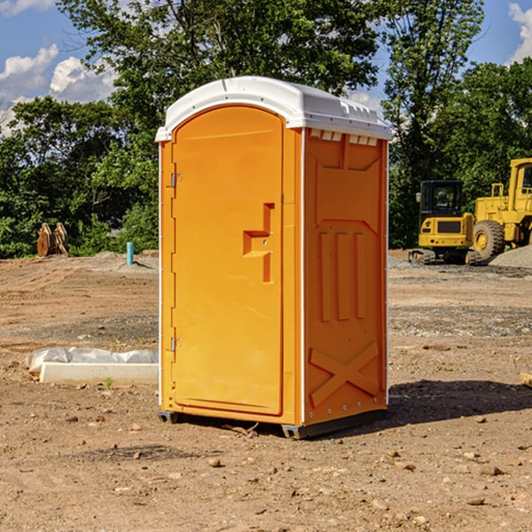 how often are the portable restrooms cleaned and serviced during a rental period in Alamo Tennessee